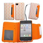 Dog Pattern Kort Etui/Cover 2in1 (Orange)